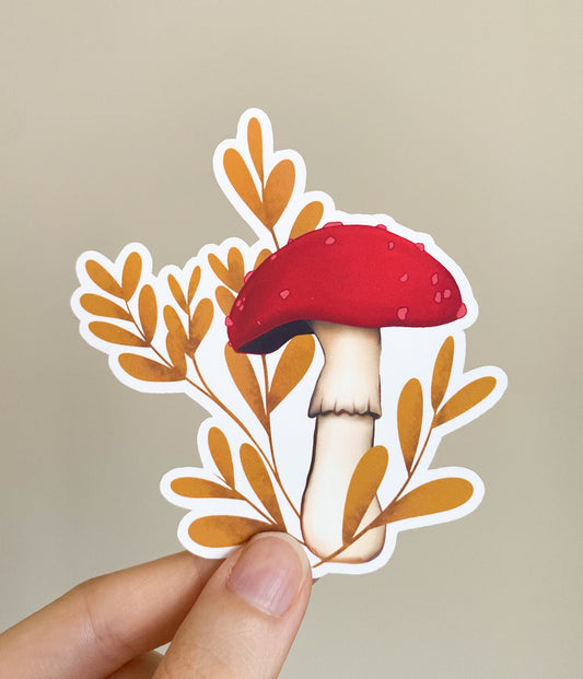 Mushroom Vinyl Sticker - Glossy