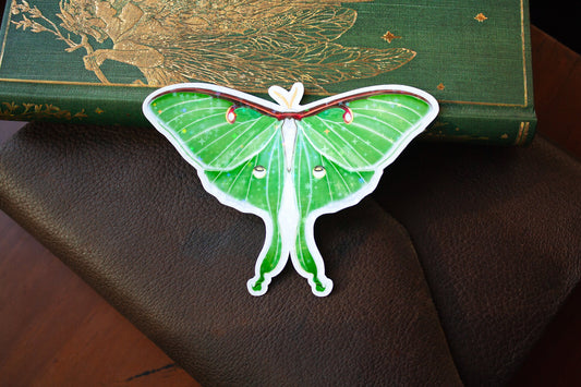 Holographic Luna Moth Vinyl Sticker